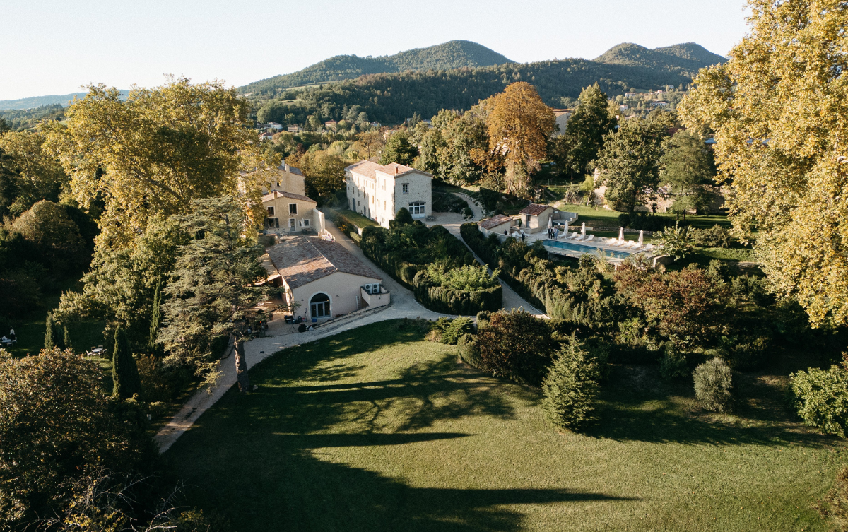 Vue drone Domaine de Blacons